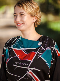 Платье миди Nita модель platxe-nita-809-20-cherno-krasnj-chornij Фото