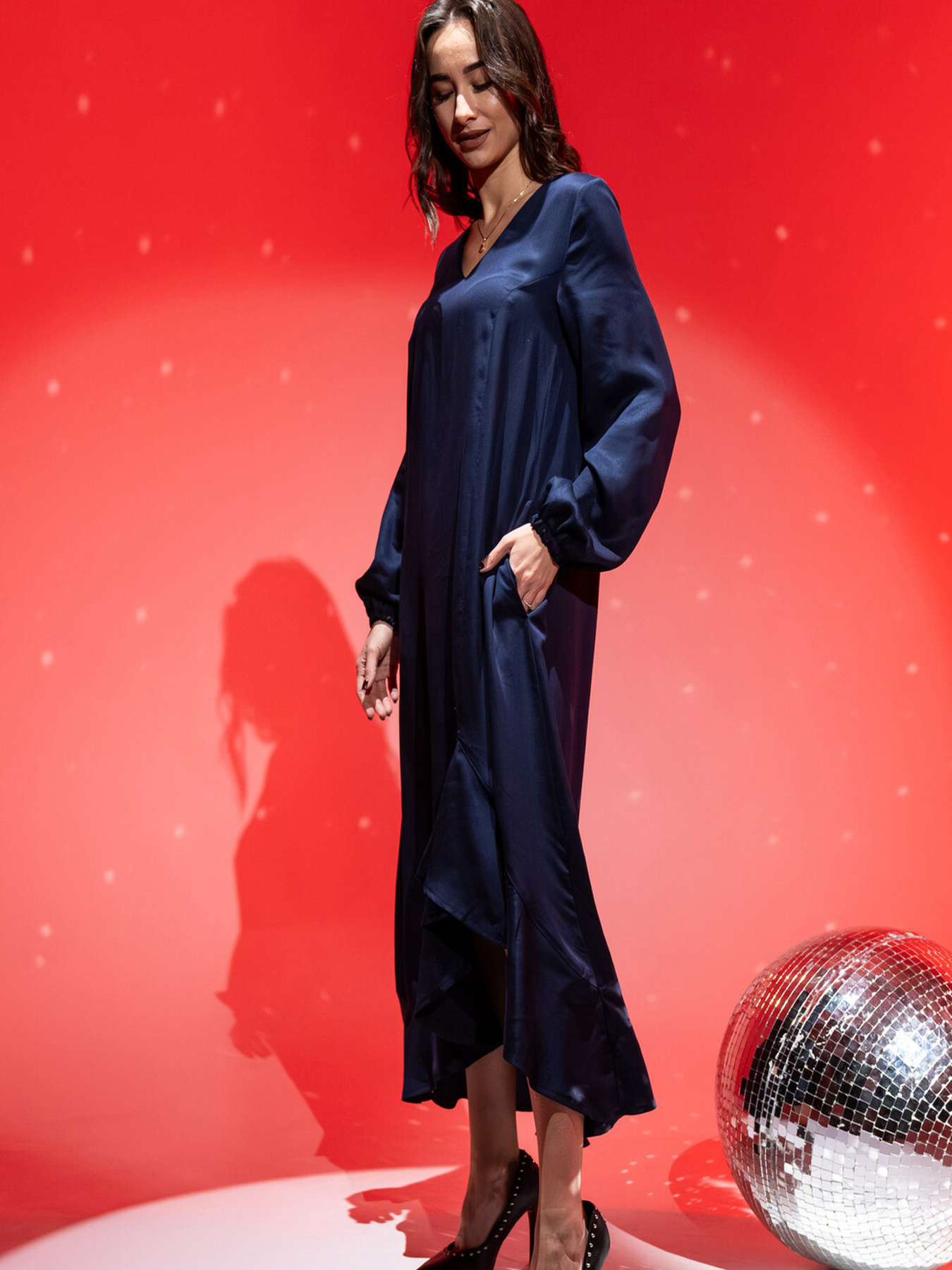 Сукня міді RiMari модель 2624-temno-sinj Сукня міді RiMari модель 2624-temno-sinj Фото