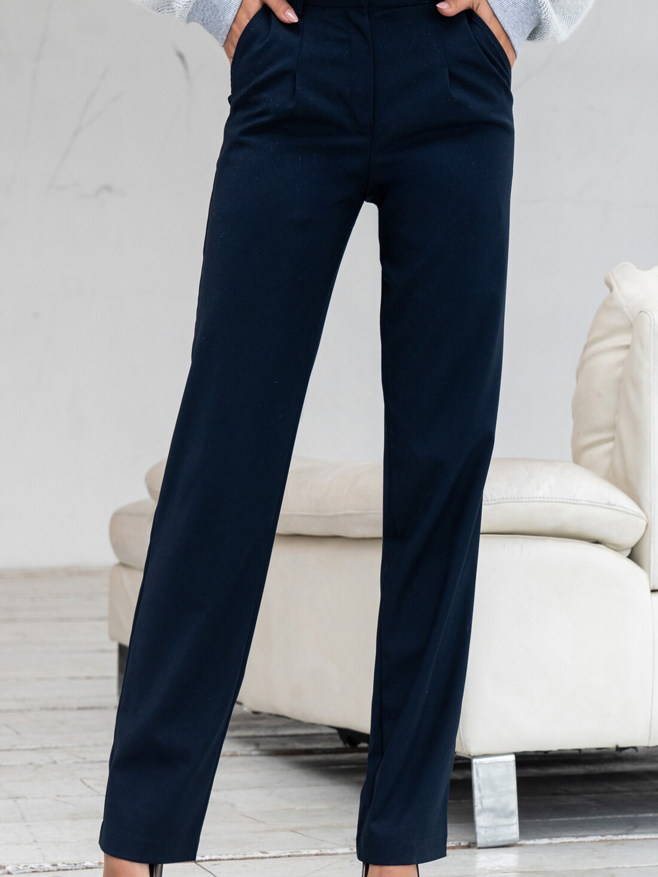 Повседневные штаны RiMari модель 0924-temno-sinj Фото