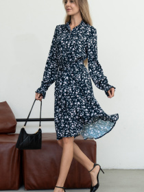 Платье миди RiMari модель 24-sinj-z-bezhevim Фото