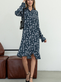 Платье миди RiMari модель 24-sinj-z-bezhevim Фото