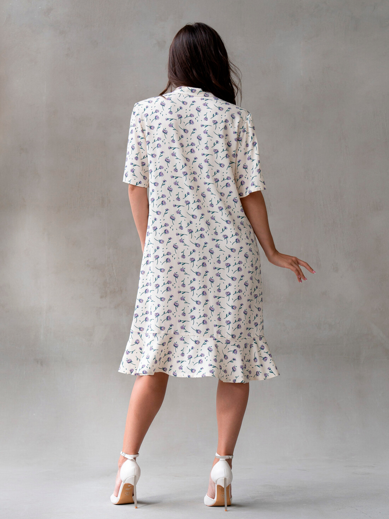 Платье миди RiMari модель 1824-moloko-print Фото