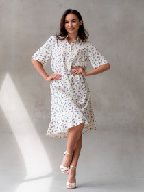 Платье миди RiMari модель 1824-moloko-print Фото