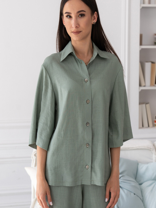 Сорочка повсякденна RiMari модель 0524-olivka Фото
