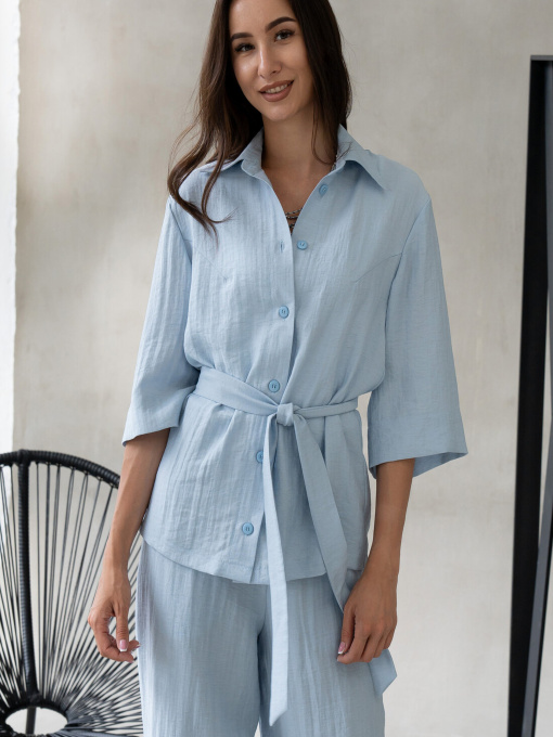 Рубашка повседневная RiMari модель 0524-blakitnij Фото