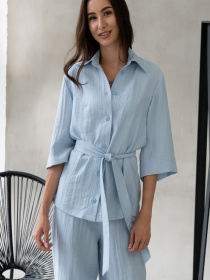 Рубашка повседневная RiMari модель 0524-blakitnij Фото