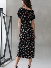 Платье миди RiMari модель 1624-chornij-print Фото