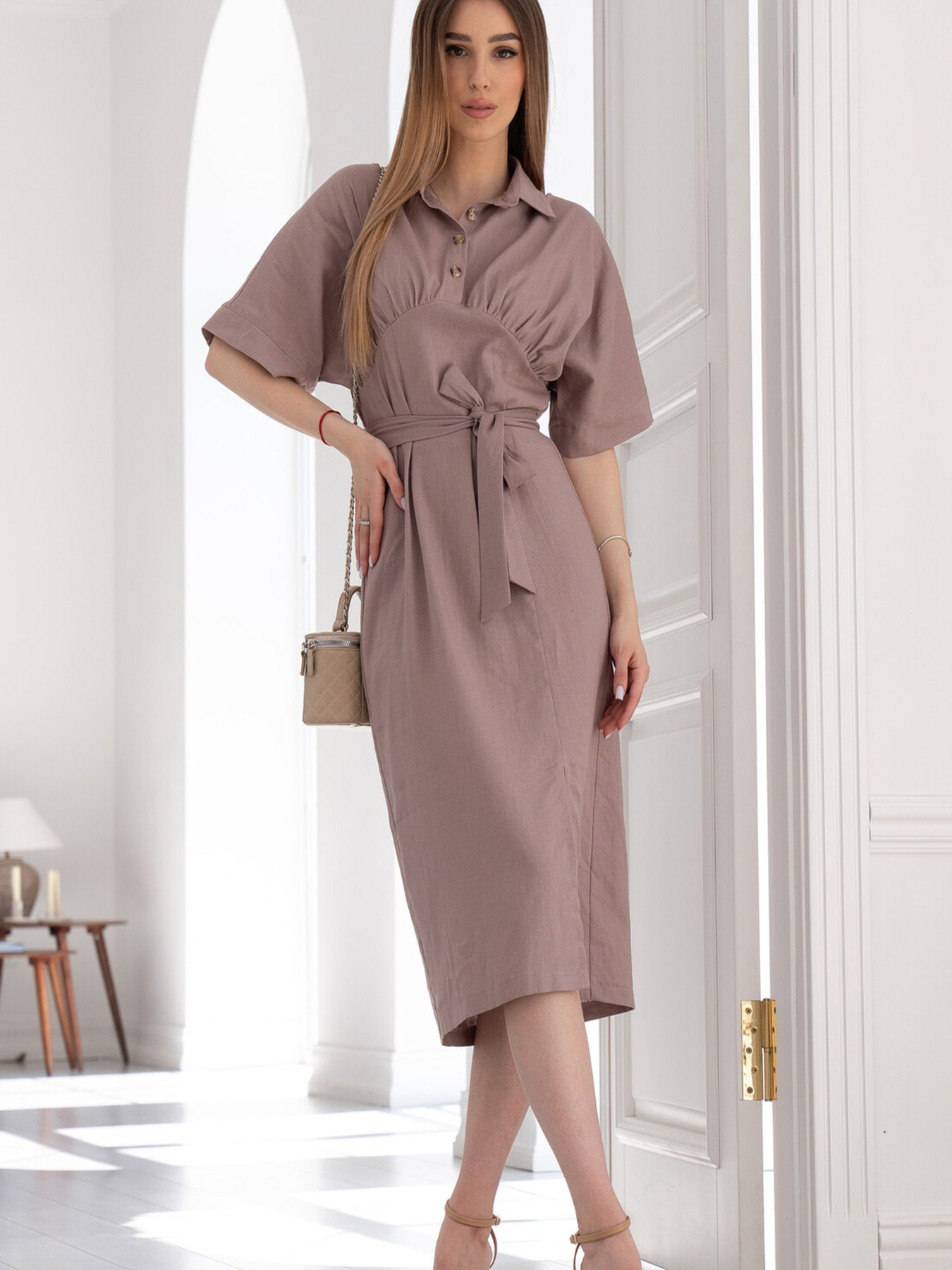 Платье миди RiMari модель 1524-kapuchino Фото