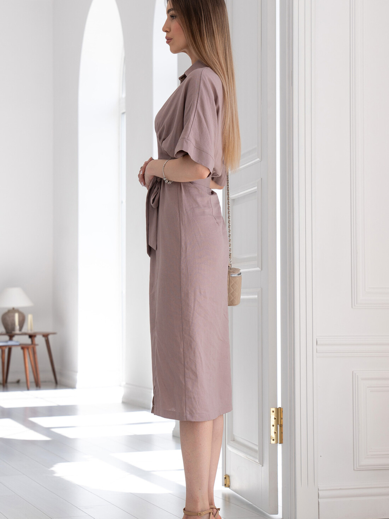 Платье миди RiMari модель 1524-kapuchino Фото