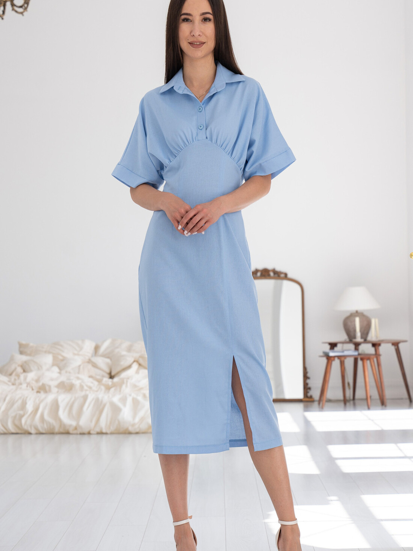 Платье миди RiMari модель 1524-blakitnij Фото