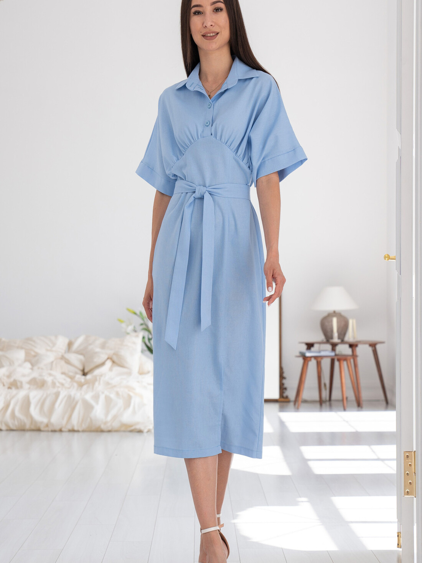 Платье миди RiMari модель 1524-blakitnij Фото