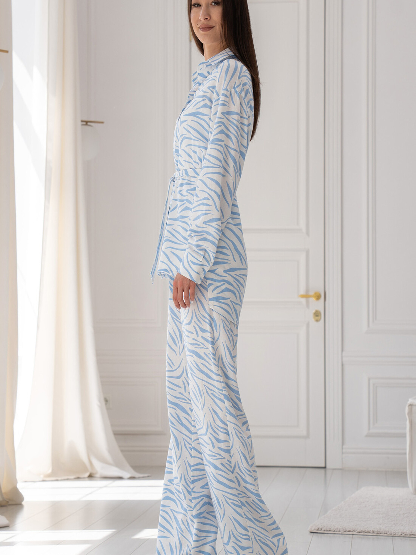 Повсякденні штани RiMari модель 0624-blakitnij-print Фото