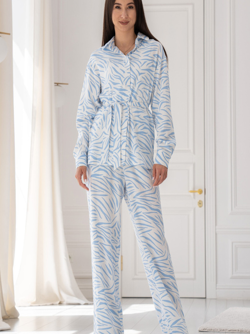 Повседневные штаны RiMari модель 0624-blakitnij-print Фото