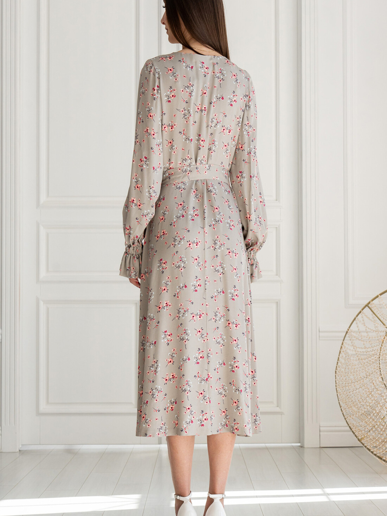 Платье миди RiMari модель 1024-srij-bezh Фото