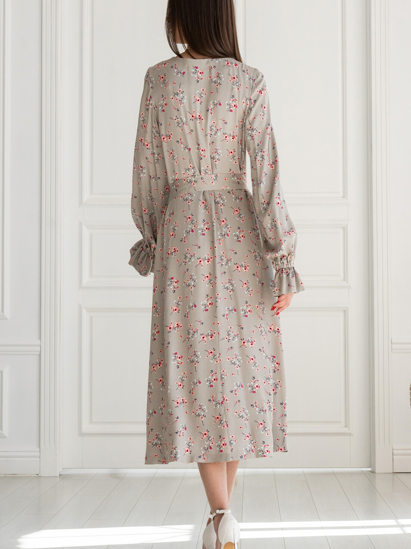 Платье миди RiMari модель 1024-srij-bezh Фото