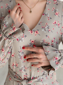 Платье миди RiMari модель 1024-srij-bezh Фото