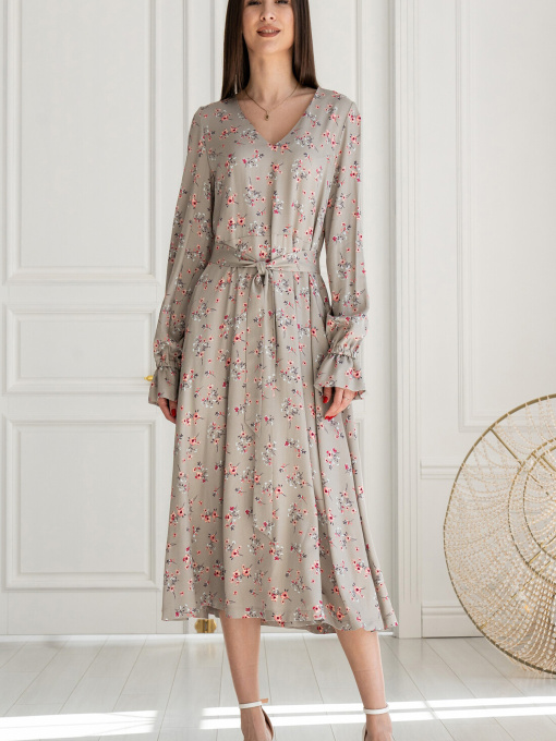 Платье миди RiMari модель 1024-srij-bezh Фото