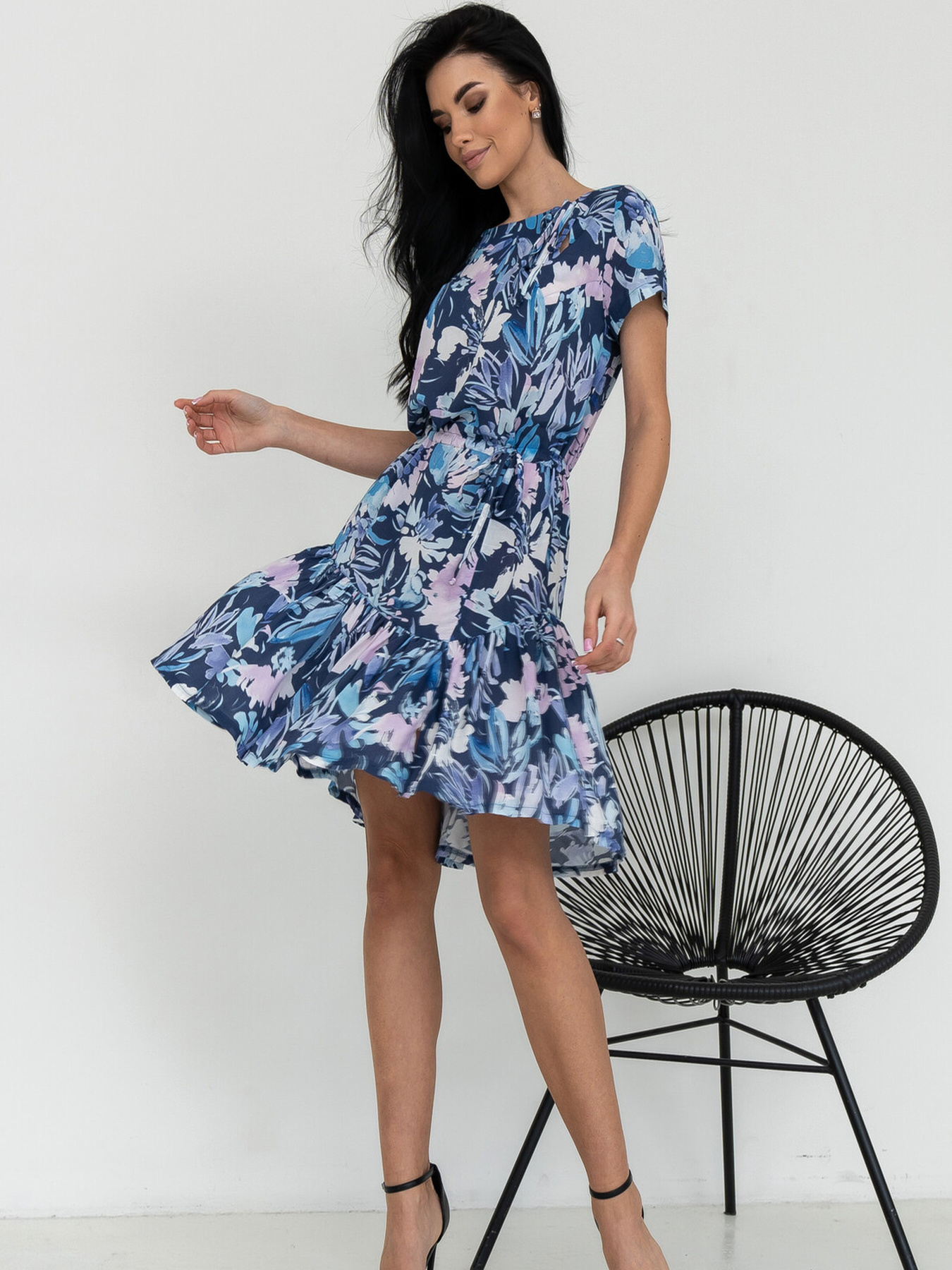 Платье мини RiMari модель 0524-foletovij-print Фото