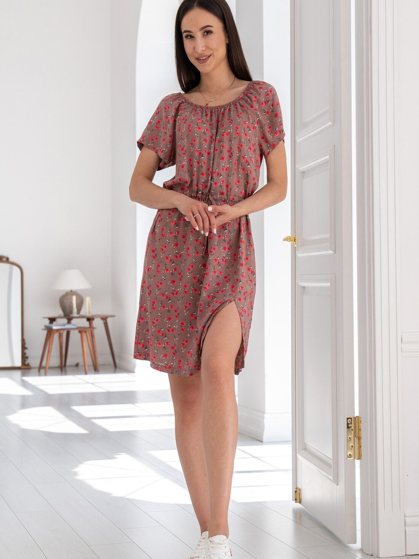 Платье мини RiMari модель 0624-kapuchino-print Фото