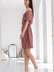 Платье мини RiMari модель 0624-kapuchino-print Фото