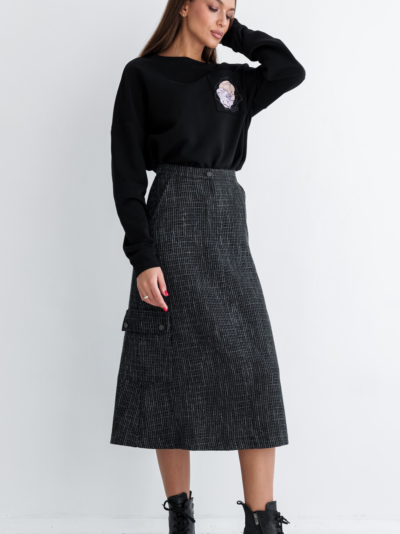 Спідниця міді RiMari модель 0523-graft Фото