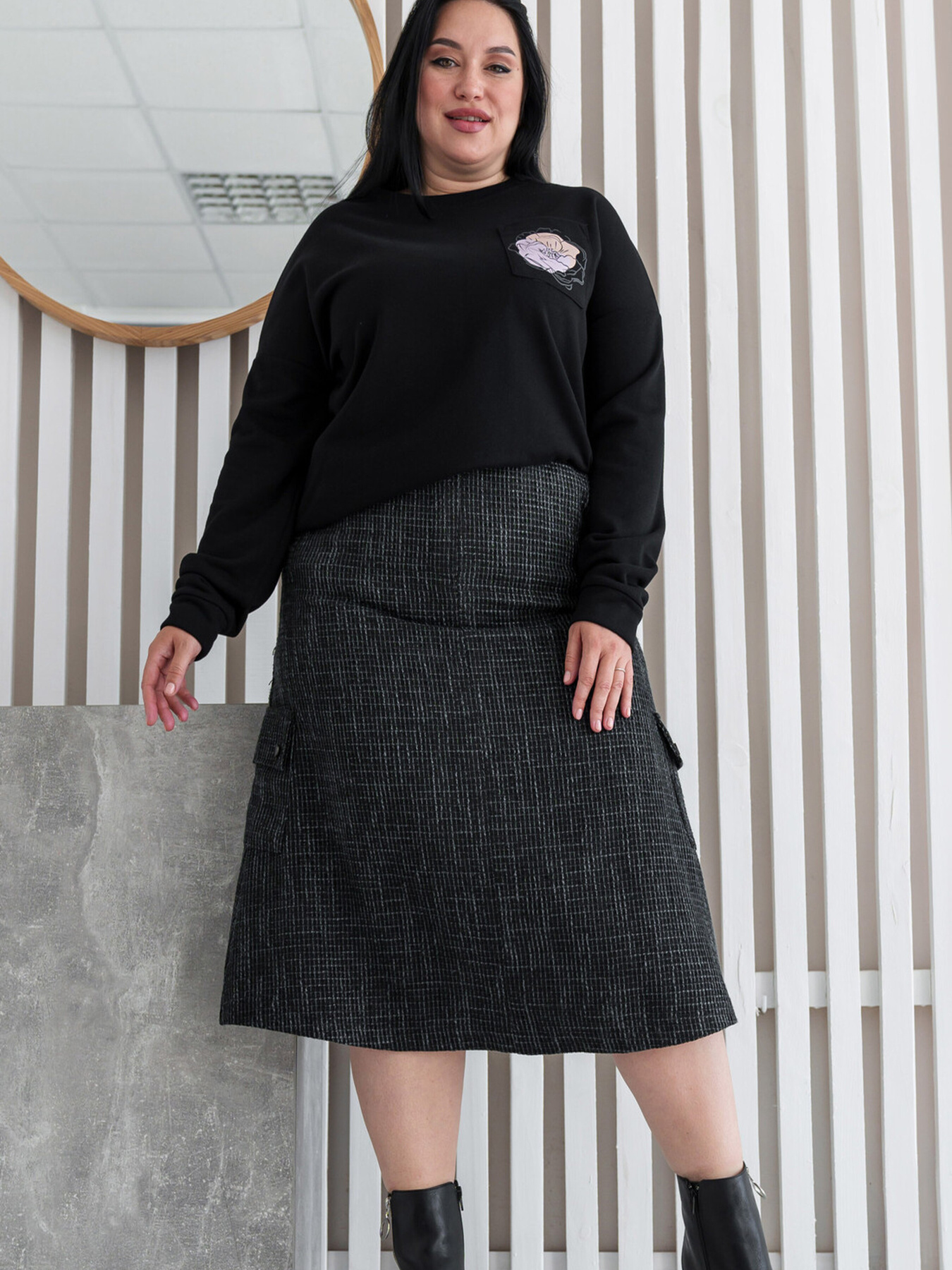 Спідниця міді RiMari модель 0523-graft Фото