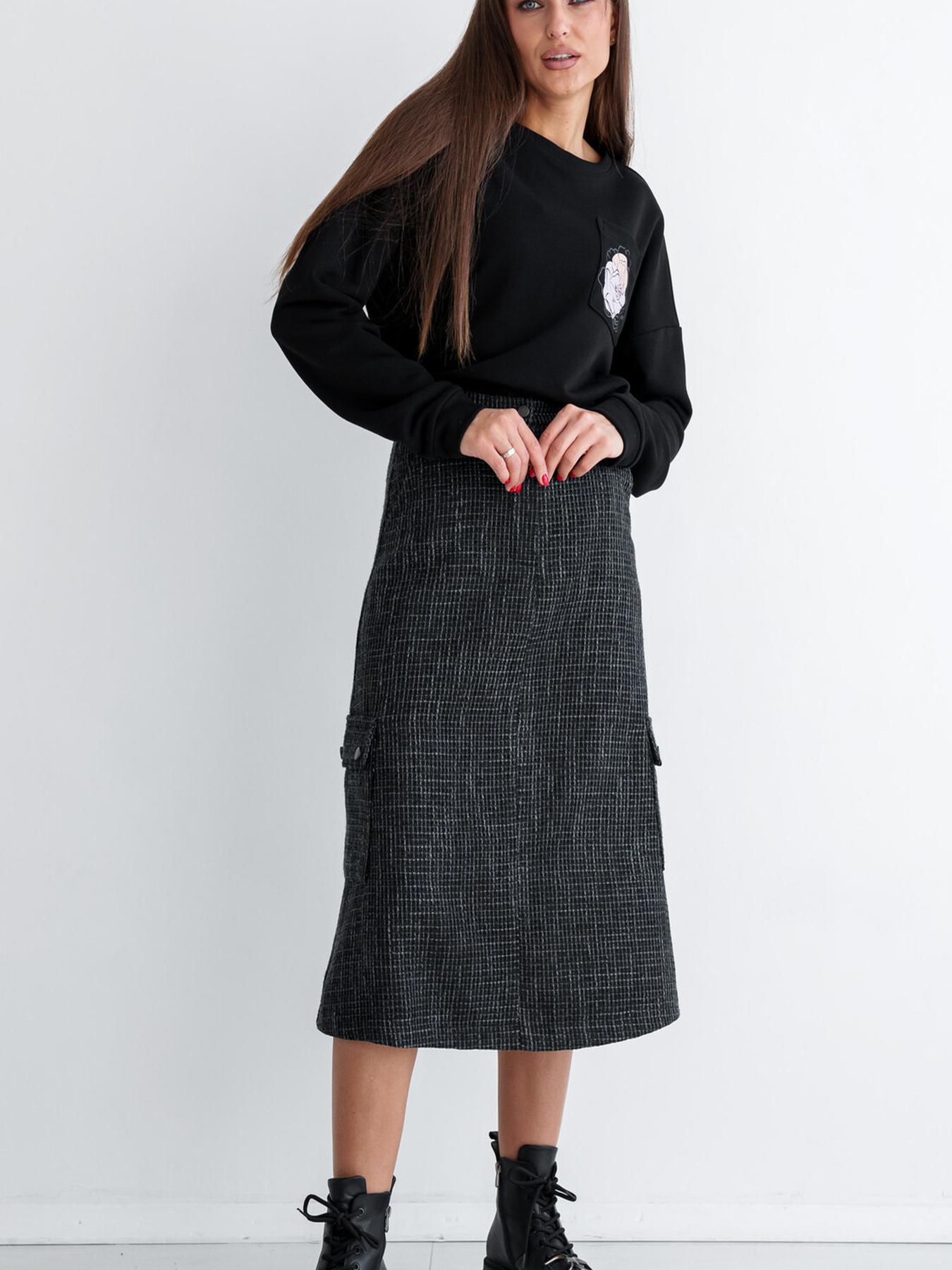 Спідниця міді RiMari модель 0523-graft Фото