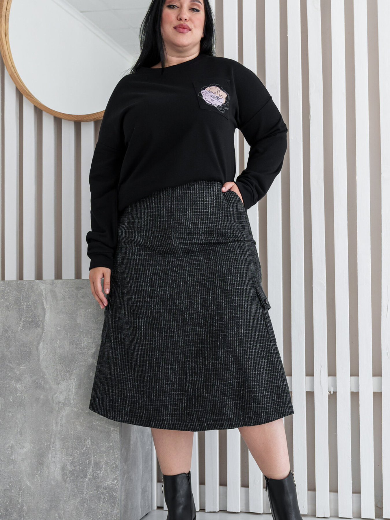 Спідниця міді RiMari модель 0523-graft Фото