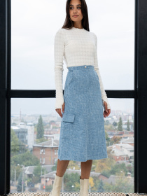 Спідниця міді RiMari модель 0523-blakitnij Фото