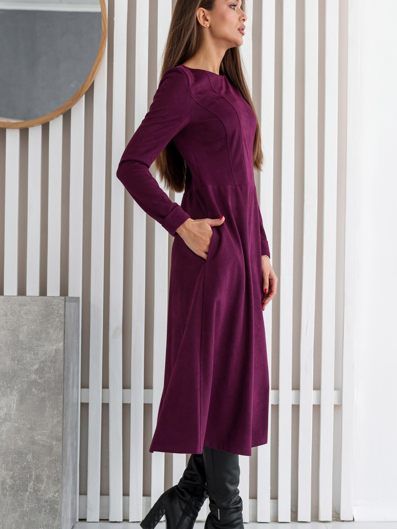 Платье миди RiMari модель 1523-marsala Фото