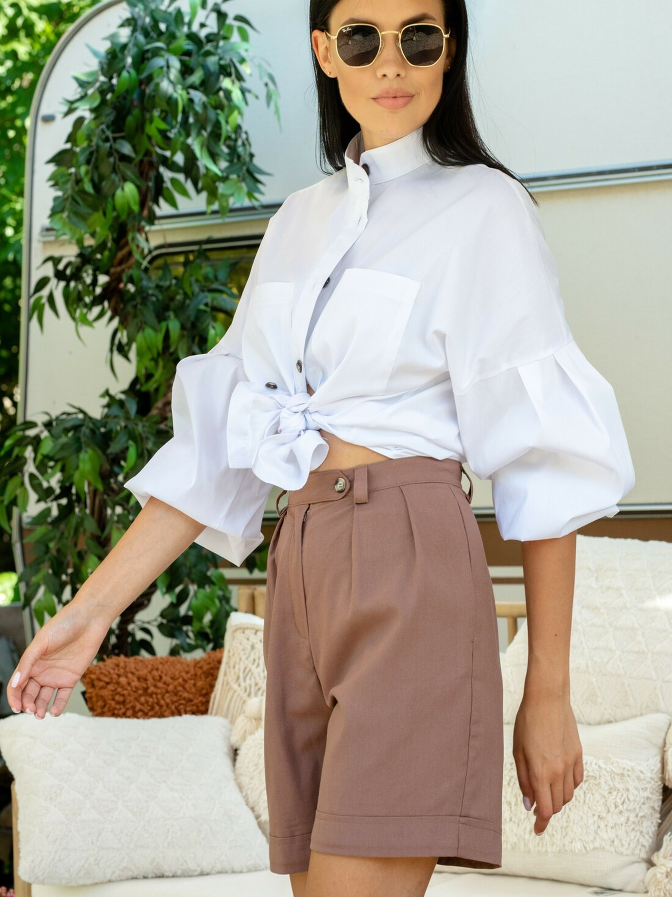 Повсякденні шорти RiMari модель 0220-shokolad Фото