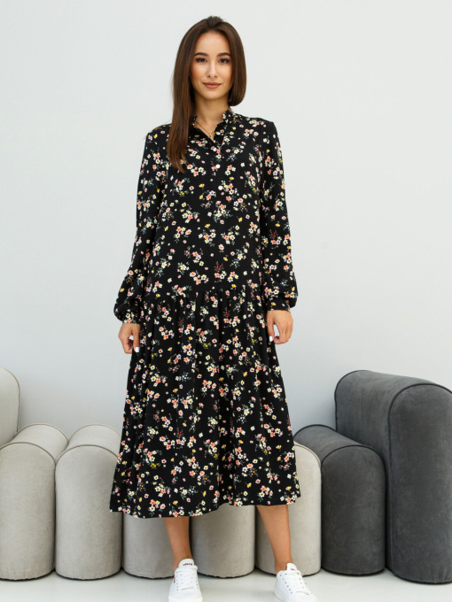 Платье миди RiMari модель 1323-chornij-print Фото