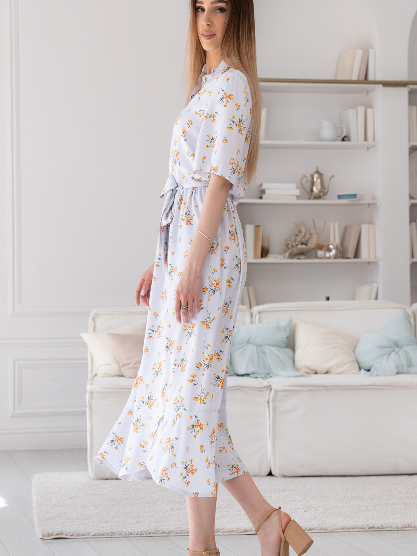 Платье миди RiMari модель 0823-blij-zhovtij Фото