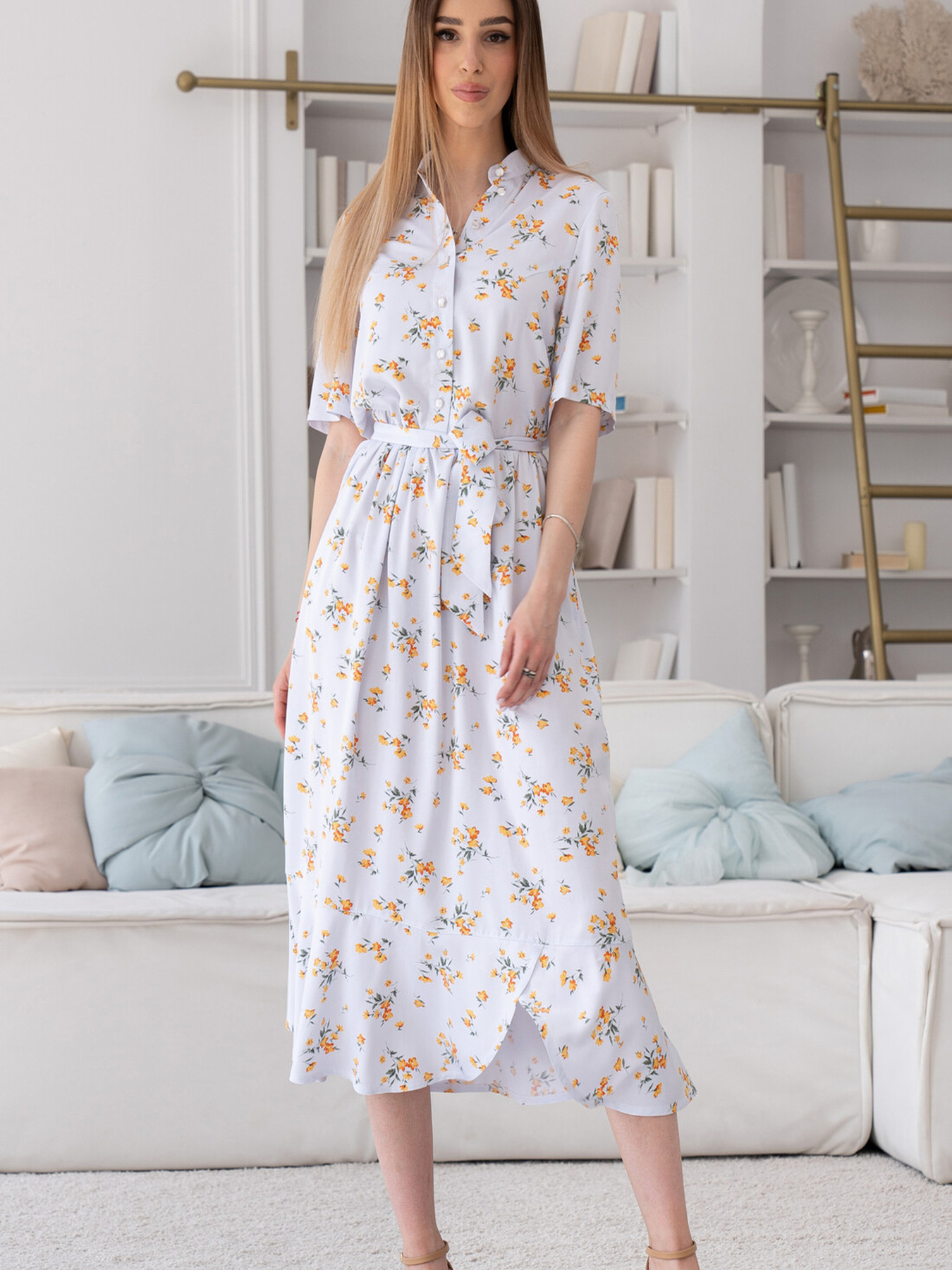 Сукня міді RiMari модель 0823-blij-zhovtij Фото