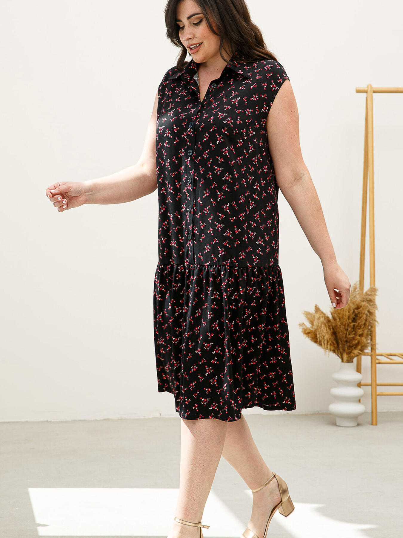 Платье мини RiMari модель 0723-chornij-print Фото