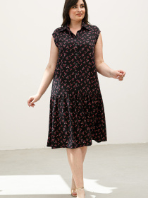 Платье мини RiMari модель 0723-chornij-print Фото