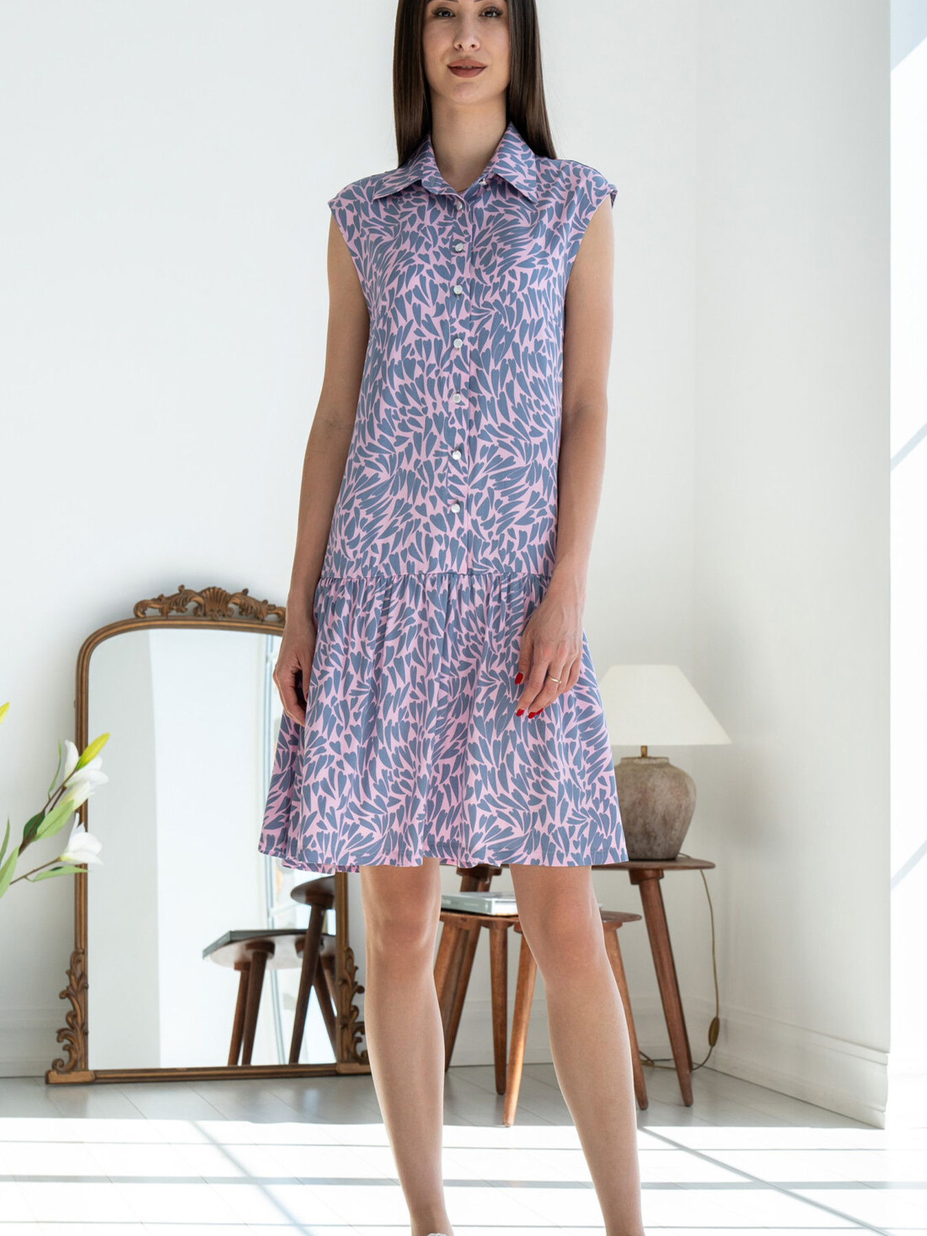 Платье мини RiMari модель 0723-rozhevij-print Фото