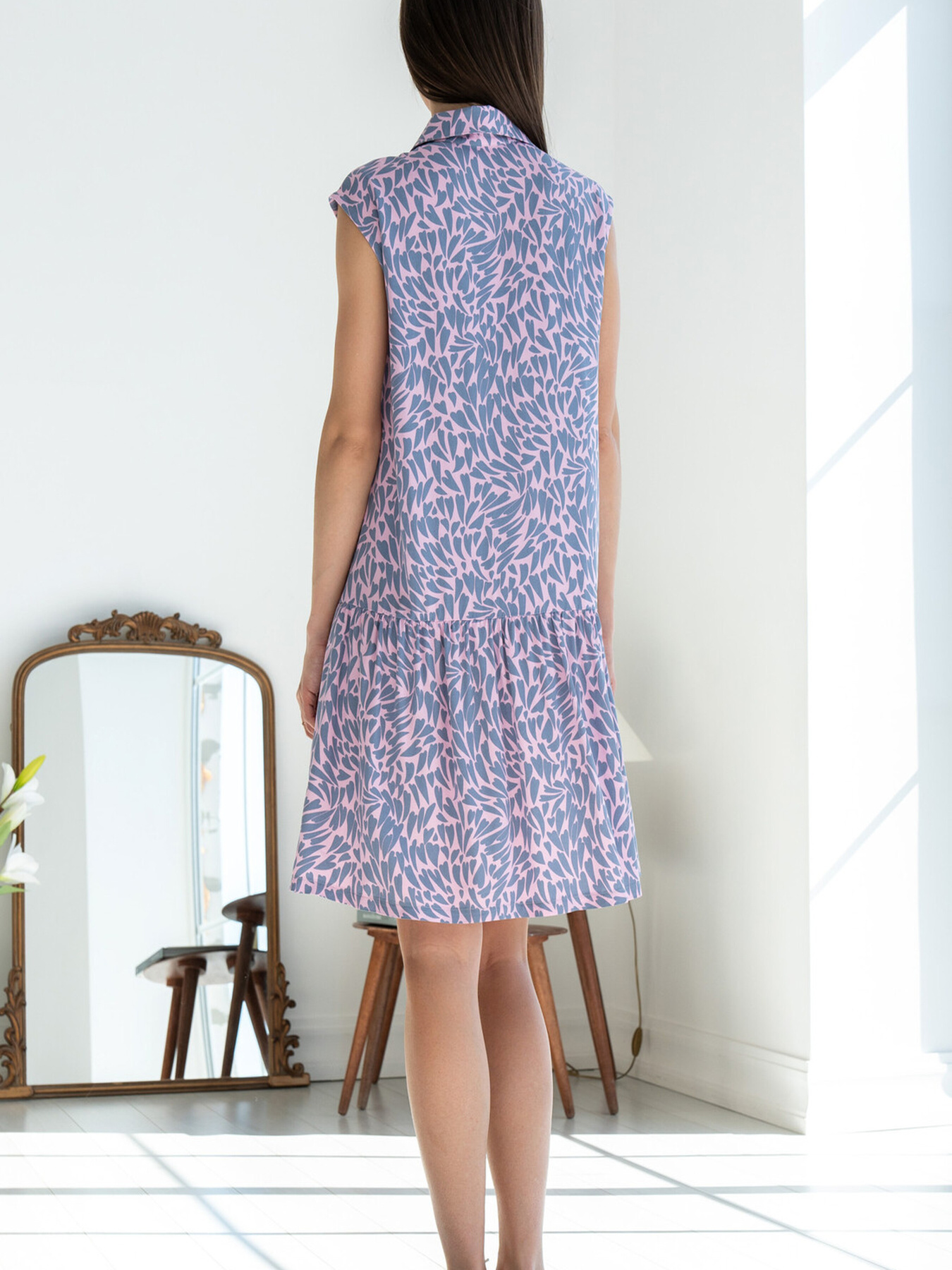 Сукня міні RiMari модель 0723-rozhevij-print Сукня міні RiMari модель 0723-rozhevij-print Фото