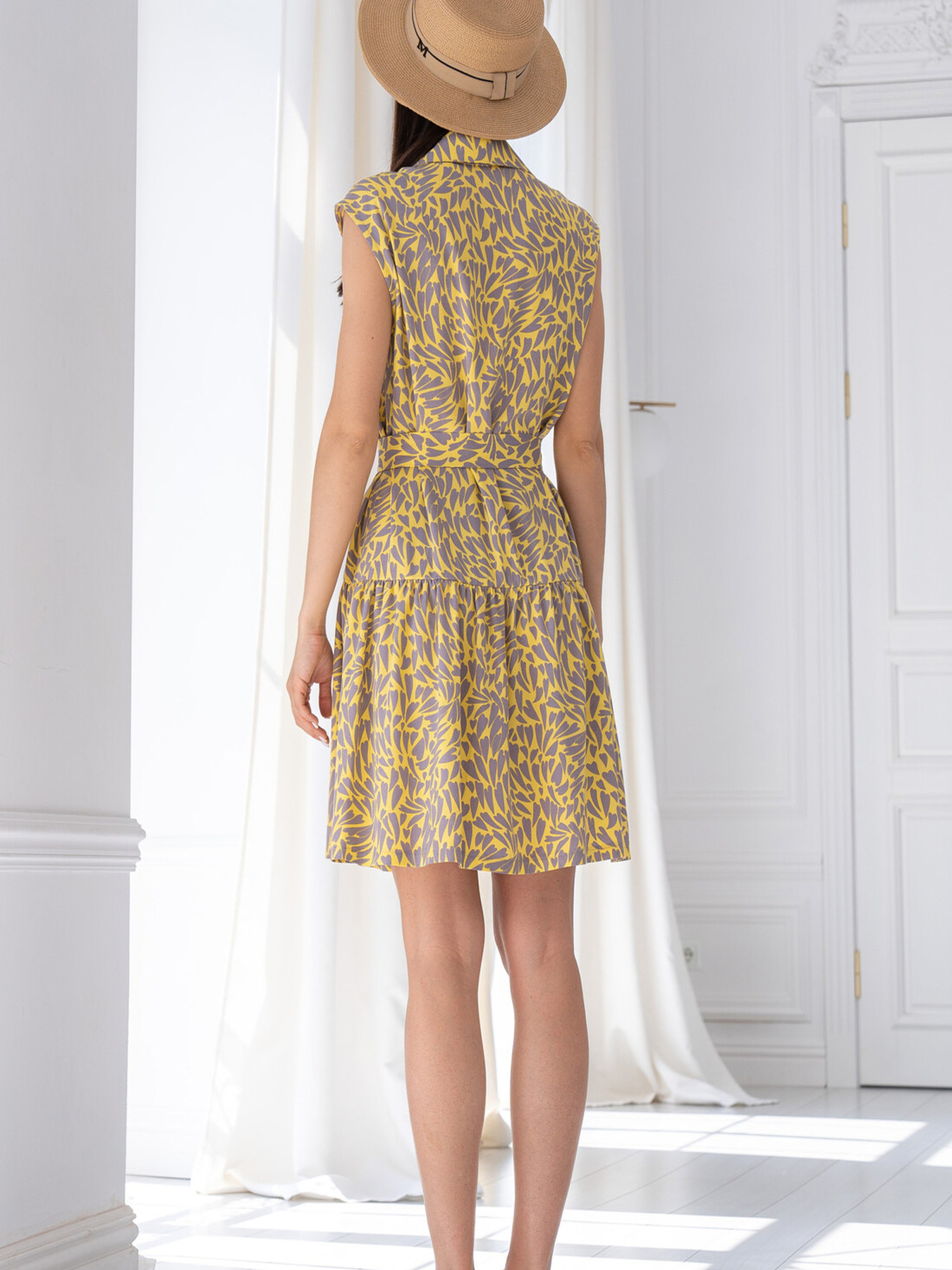 Сукня міні RiMari модель 0723-zhovtij-print Сукня міні RiMari модель 0723-zhovtij-print Фото