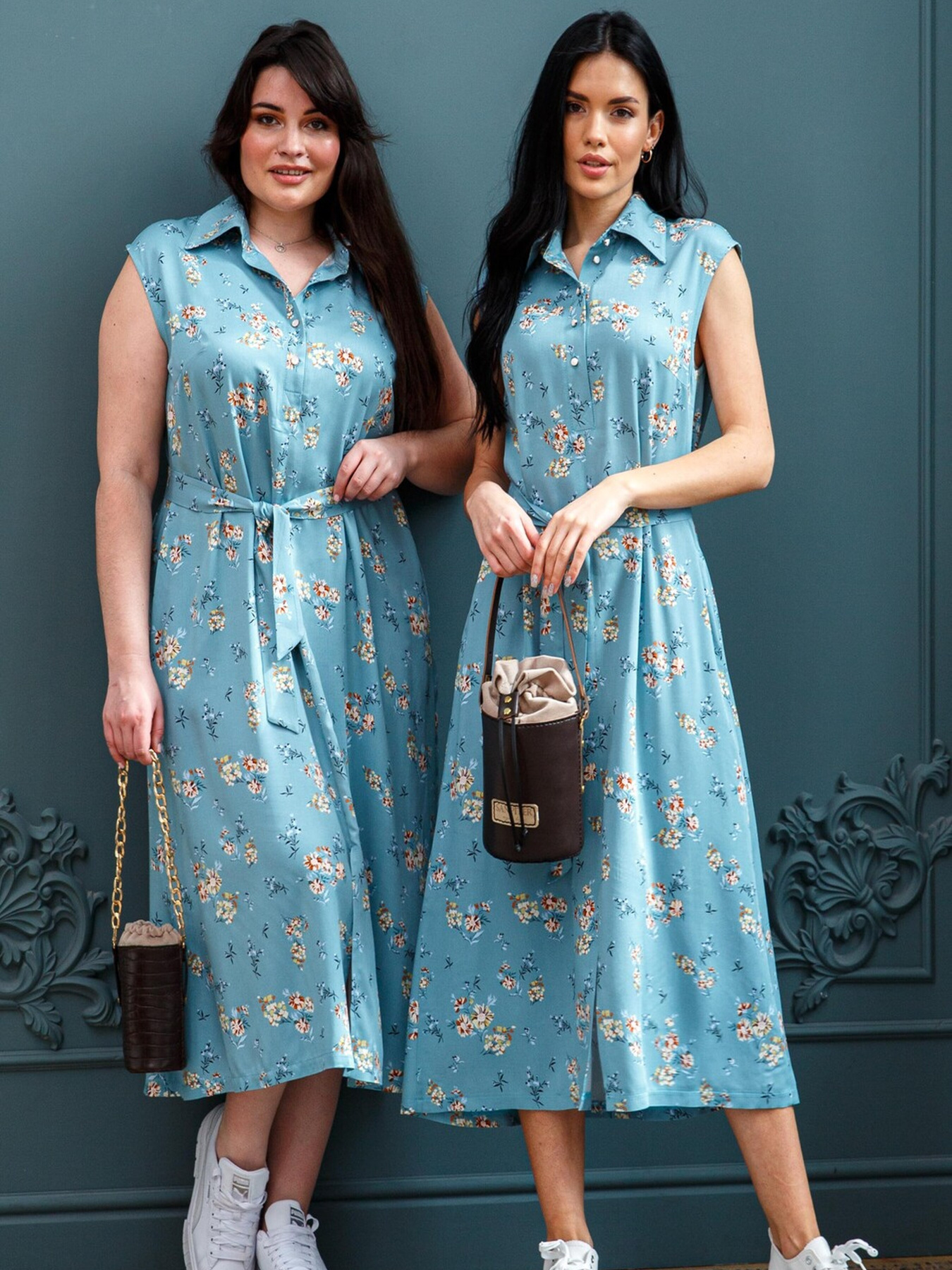 Платье миди RiMari модель 0323-blakitnij Фото