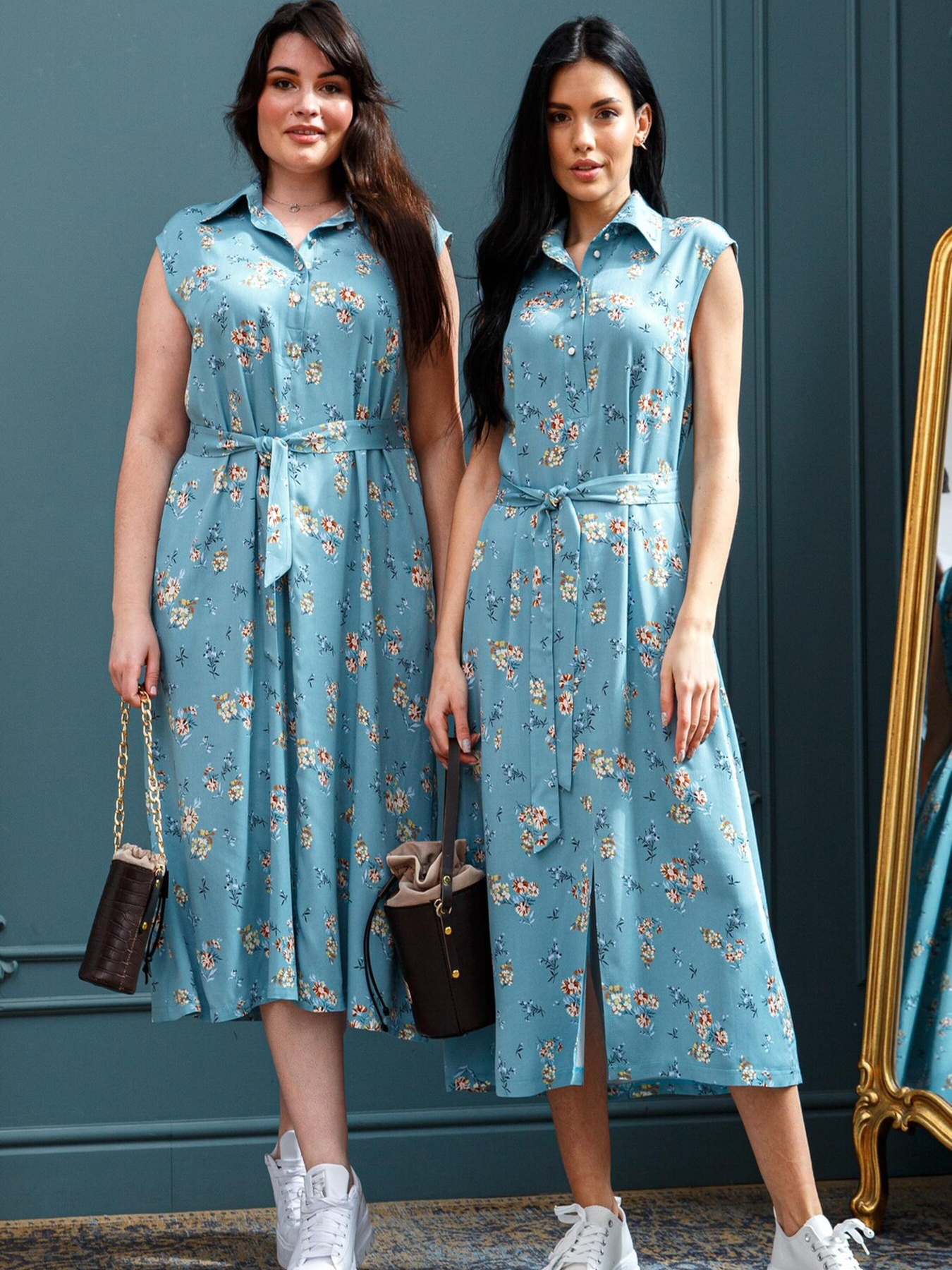 Платье миди RiMari модель 0323-blakitnij Фото