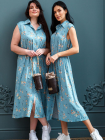 Платье миди RiMari модель 0323-blakitnij Фото