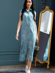 Платье миди RiMari модель 0323-blakitnij Фото