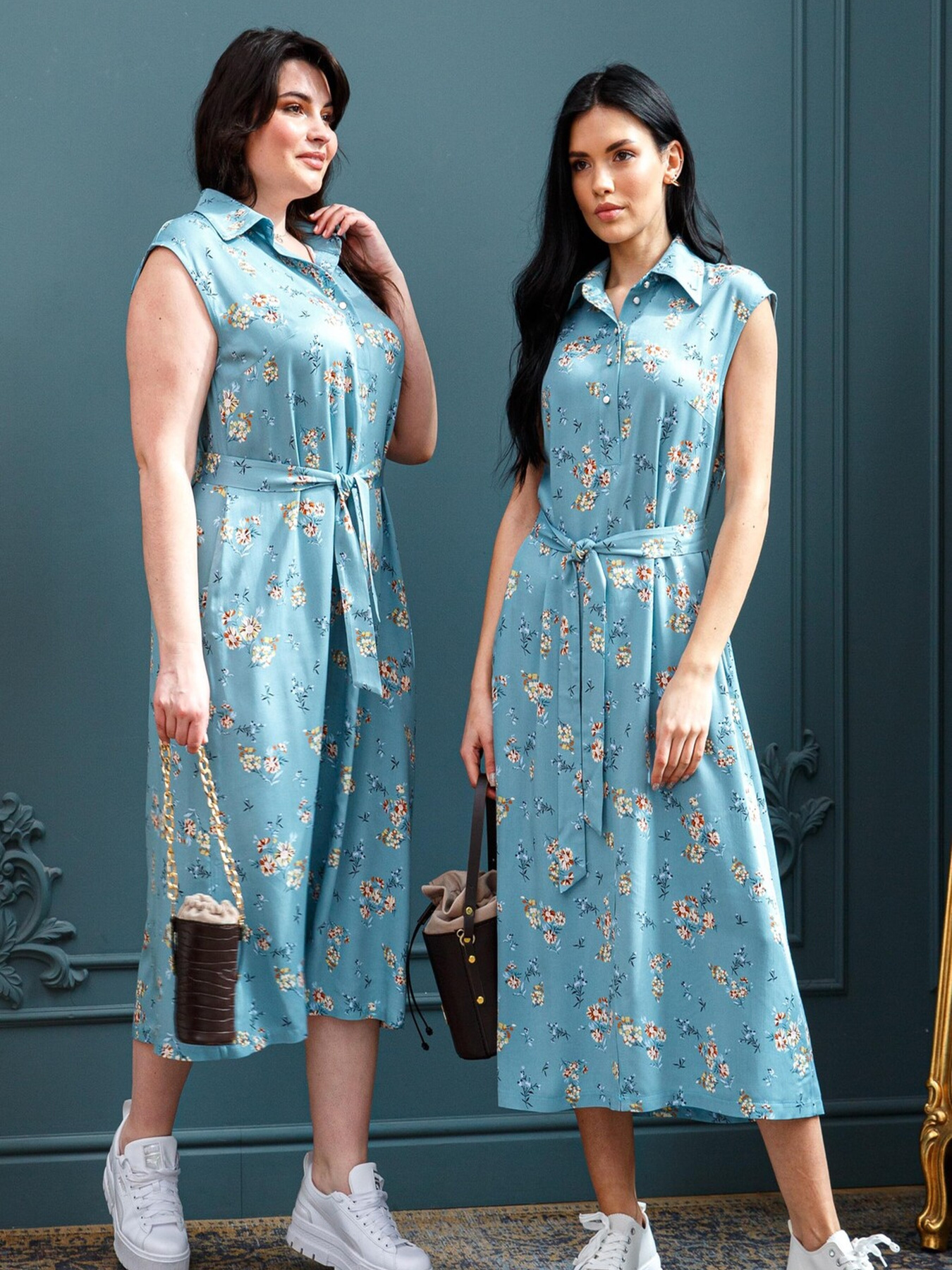 Платье миди RiMari модель 0323-blakitnij Фото