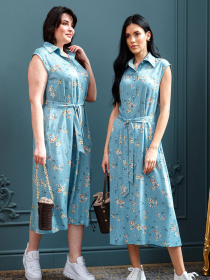 Платье миди RiMari модель 0323-blakitnij Фото