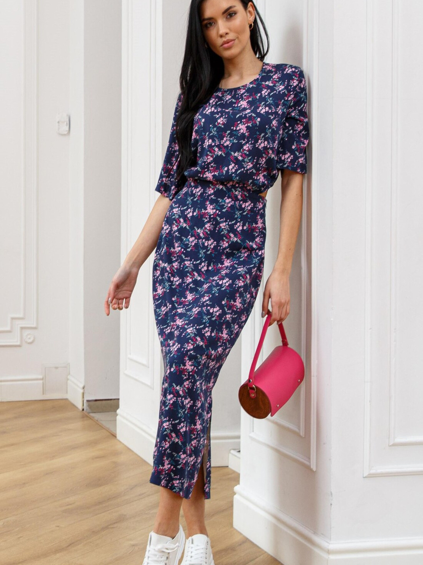 Платье миди RiMari модель 02-sinj-print Фото