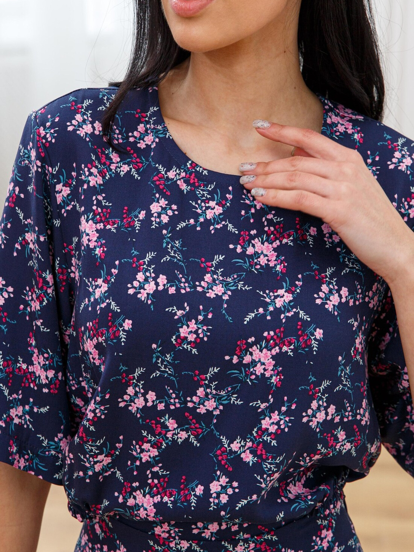 Платье миди RiMari модель 02-sinj-print Фото