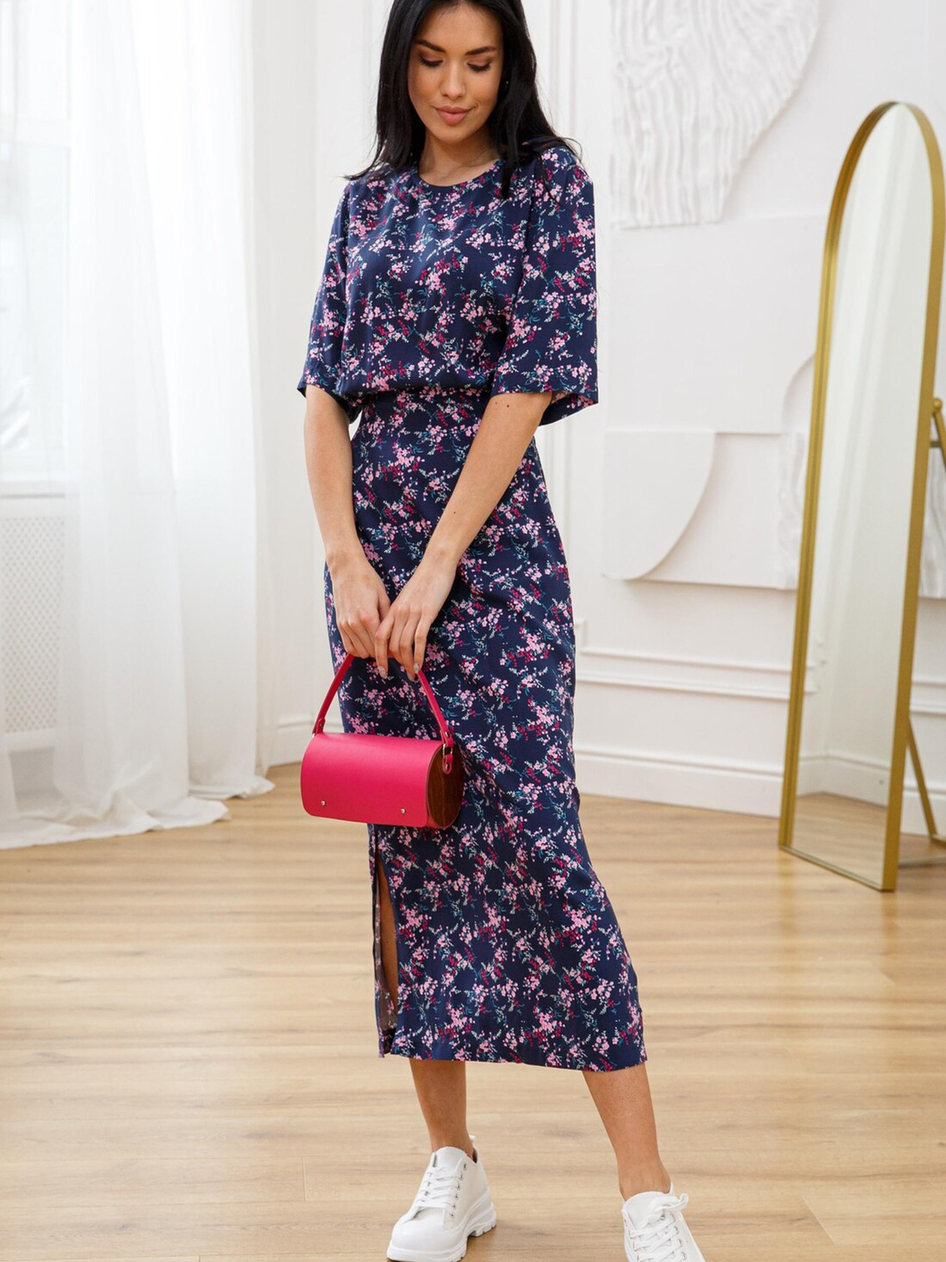 Сукня міді RiMari модель 02-sinj-print Фото