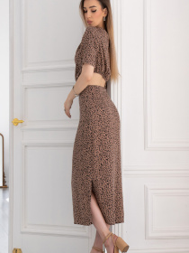 Платье миди RiMari модель 02-kapuchino-print Фото