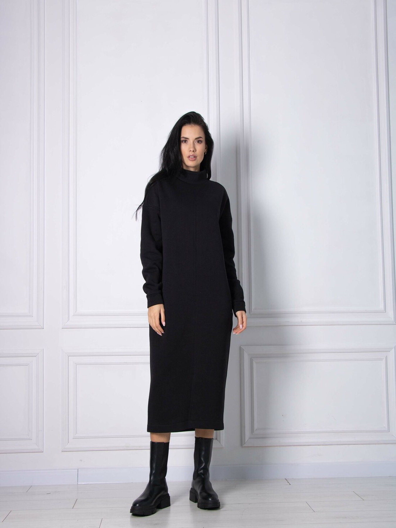 Платье миди RiMari модель 1622-chornij Платье миди RiMari модель 1622-chornij Фото